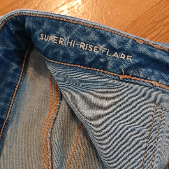 ISO IN SEARCH OF American Eagle Super High Rise Flare Jeans - Picture 6 of 7